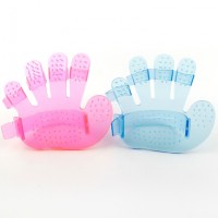 Pet products pet bath brush cats and dogs bath brush crystal plastic material five finger brush