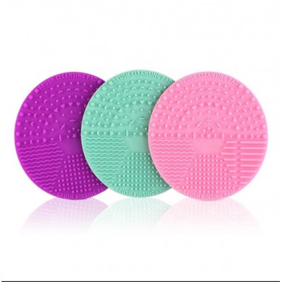 Durable Makeup Brush Cleaner Silicone Cosmetic Makeup Brush Washing Scrubber Cleaning Mat Tool With Suction Cup